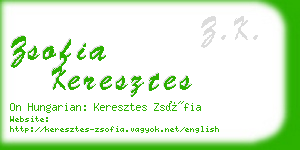 zsofia keresztes business card